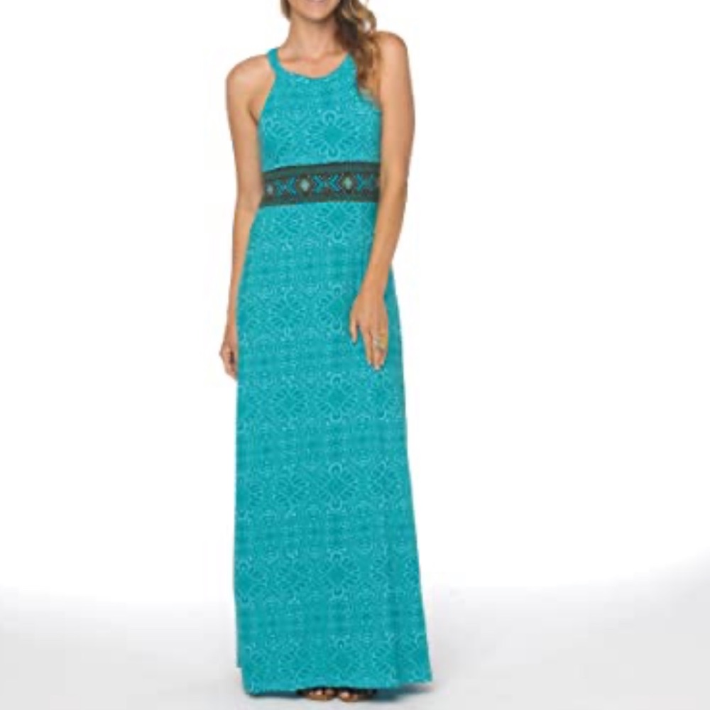 PrAna Skye Long Maxi Halter Dress Dynasty Large
